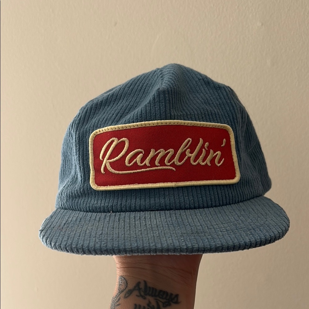 Stuntin’ Blue Corduroy Cap with Ramblin' Patch